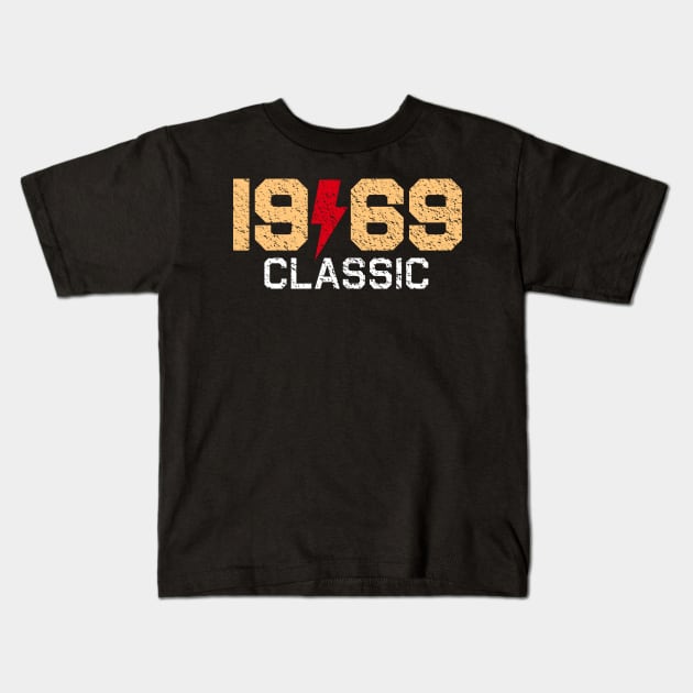 1969 Classic Rock 50th Birthday Kids T-Shirt by BraaiNinja